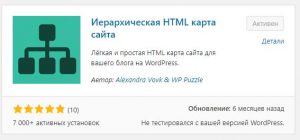 Плагин Hierarchical HTML Sitemap